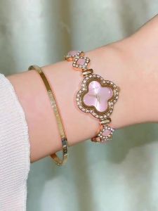 ColevKie Four Leaf Clover Watch Ladies 2024 Niche Luxury Send Girlfriend Practical Senior Birthday Gift