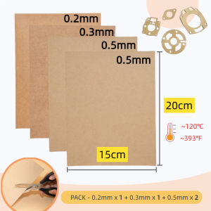 Gasket Paper Sheets 20x15cm|Tear-Resistant Heatproof Oil-Resistant DIY Engine Gaskets Scooter Motorcycle Lawnmower Chainsaw