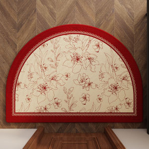 Yem | Red Entry Door Mat Dust Removing Half Circle