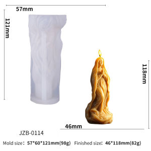 Jesus Statue Silicone Candle Mold Goddess Virgin Mary Sculpture Aromatherapy Soap Ornament Craft Gypsum Resin Mold Home Decor