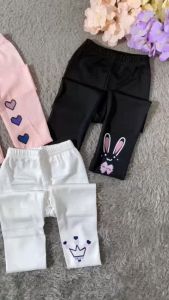 IBB legging anak perempuan celana panjang motif tripel love korean style kekinian nyaman bahan katun kualitas premium cocok untuk harian jalan ootd termuarah 5028-02