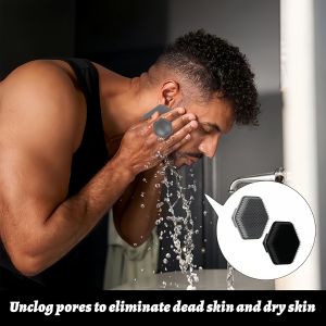 2 Silicone Facial Exfoliating Brushes Deep Cleaning Massage Tool Manual Cleansing Brush Set for Skin Care