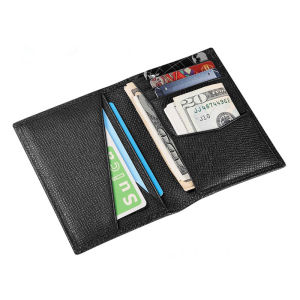High Quality Mens cowhide credit card Holder ID Cards Cases soft Multi card slot thin Small wallet Classic Business Black