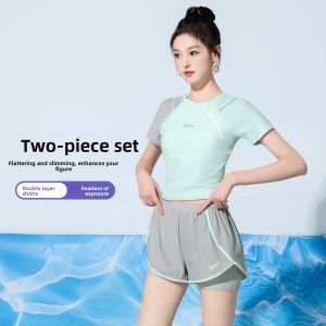 XTEP | Conservative Split Type Swimwear for Plus Size Female Athletes