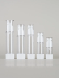 Travel Vacuum Bottle Set Airless Acrylic Clear Pump Spray Lotion Serum Cosmetic Empty Bottle