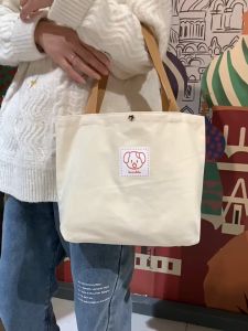 Canvas bag thickened and enlarged capacity small cloth bag office worker commuter bag mini magnetic handbag