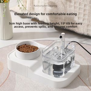 MONLEYTA | Automatic Cat Feeder Dog Water Dispenser Pet Drinking Fountain Moving Water Cat Food Feeding Cat Bowl All-inclusive Pet Supplies