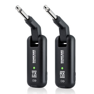 SONICAKE | SONICAKE 5.8GHz Wireless Guitar System Rechargeable Audio Transmitter Receiver 50m Distance Guitar Accessories QWS-20