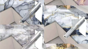 PVC NEW Kitchen oil-proof stickers waterproof fireproof adhesive Stove cabinets high temperature size ( 5metro*40cm)k04