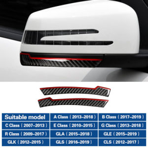 For Mercedes Benz W176 W204 W212 B G R Class CLA GLE GLK GLS CLS Carbon Fiber Trim Car Rearview Mirror Anti-collision Stickers