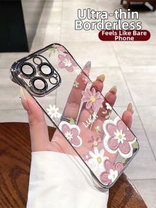 SHUXIE | Ốp Lưng Trong Suốt Mỏng Hoa Dầu Cho iPhone 16promax 15pro 14 13 12 11