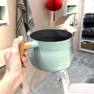 Avocado Green Non-Stick Small Saucepan Noodle Pot Gas Stove Induction Cooker Milk Cup Pot Self Kept Kitchen Cooking Utensils