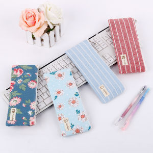 Đáng Yêu Sinh Viên Hộp Đựng Bút Chì Vải Bố Bền Bỉ Khóa Kéo Họa Tiết Hoa Đóng Cửa Thoải Mái Túi Mini Dành Cho Trẻ Em Gái Đồ Dùng Học Tập