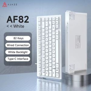 AJAZZ | Bàn Phím Tĩnh Điện AJAZZ AF82 Kiểu Dáng Thấp Kết Nối Type-C 75% Pin 4000mAh Màn Hình Đa Chế Độ Dùng Cho Văn Phòng Và Chơi Game