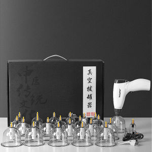 24/4 Cans Electric Vacuum Cupping Set Suction Cups Massage Physiotherapy Jars Chinese Medicine Anti Cellulite For Body Massager