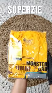 Atasan anak laki laki umur 1-8 tahun karakter kendaraan mobil jeep adventure MONSCAR warna mustard