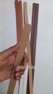 2pc Tali Tas Selempang Jahit Tangan Leather Handle Tote Bag Kulit Sintetis Aksesoris Handycraft Handmade DIY