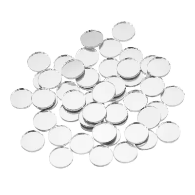 50pcs/lot Round Mini Mosaic Tiles Glass Mirror Self-Adhesive Sticker For Wall Bathroom DIY Home Decoration Crafts