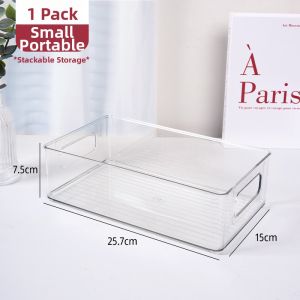 ZHENG FU | Clear Snack and Cosmetics Storage Box Long