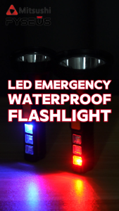 Mitsushi 5 Mode Flashlight Rechargeable with Side Light Long Range Waterproof Emergency Flashing Electric Torch Led Light