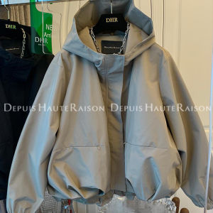 เสื้อแจ็คเก็ตทรงหลวมสไตล์เกาหลีสำหรับผู้หญิง ทรงเข้ารูป แขนยาว ปกโปโล กระเป๋า ช่วงฤดูใบไม้ผลิและฤดูใบไม้ร่วง