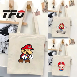 TFO Super Mario Bros. by Nintendo Character Canvas Tote Bag Versatile Ideal College School Tote Bag