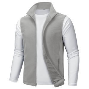 TACVASEN | Áo Khoác Vest Nam TACVASEN Chất Liệu Lông Cừu Nhẹ Không Tay Có Khóa Kéo Ấm Áp Chất Liệu Lông Cừu Polar Kiểu Dáng Thường Ngày Thích Hợp Chơi Golf Đi Bộ Đường Dài Có Túi.