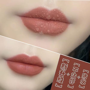 Long-Lasting Cinnamon Milk Tea Hue Lipstick Non-Stick Cup White Enhancing Lip Color That Does Not Fade GoVO Purely Mat Finish