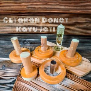 KAYU JATI Cetakan Donat Kayu 1set Best Seller Murah Poll Diameter 5cm 6cm 7cm 8cm 9cm 10cm