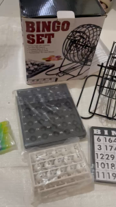 Bingo Set Dengan Keranjang Putar Bahan Besi