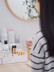 Cosmetic Storage Box Makeup Organizer Nail Polish Container Skin Care Rack 化妆品收纳盒 Kotak Simpanan - MU04