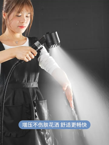 3 Modes Shower Head Water Saving Shower One-Key Stop Water Shower Head with Filter Element Massage Shower Head