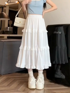 🔥[D106] Chân váy MAXI 3 TẦNG BÈO ĐỀU đơn giản thanh lịch có lót trong - Kholenqc