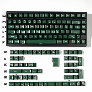 142 Keys Green Translucent SA Keycaps Double Shot PBT Keycaps For Cherry MX 61/64/87/104/108 Mechanical Keyboard ISO ANSI Layout
