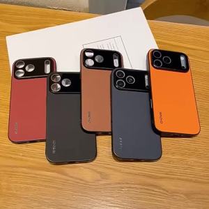Luxury Silicone Leather Phone Case for IPhone 18 17 Air 16 15 Plus 14 13 11 Pro Max Camera Protection Shell Shockproof Cover