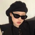 Black Large Frame Polarized Sunglasses Womens Summer Slimming Eyewear Korean Style Big Face Sun Glasses Fashionable round Faces. 