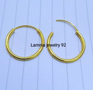 Anting titanium anak & dewasa perhiasan berlapis emas murah pol