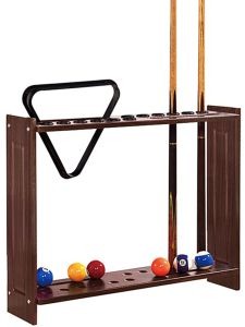 Billiard Stick Rack Stand Floor-Mounted Fishing Rod Display Stand Billiard Equipment Wooden Material for Sports Fitness Fans