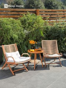 MEIQI | Wicker Folding Reclining Chair Set