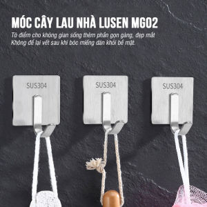 Móc treo cây lau nhà đa năng dán tường bằng kim loại chống gỉ. Lusen MG02