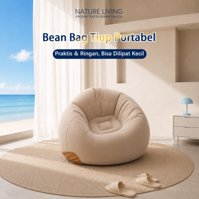 NLS Bean Bag Dewasa Single Sofa Minimalis Sofa Millenial Bean Bag portabel Sofa Santai Angin Waterpr