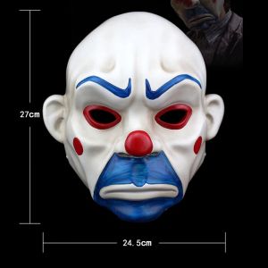 2026 High Quality Resin Mask Collect Halloween Joker Robber Mask Adult Clown Dark Knight Scary Masquerade Party Cosplay Costume