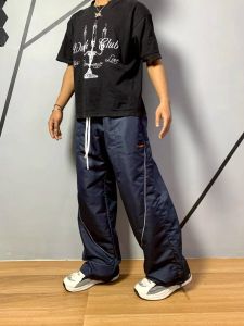 Baggy pants refelctive trackpant celana baggy panjang pria wanita bahan parasut tidak tembus air