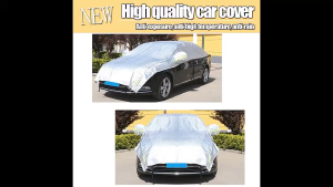 Perodua Bezza half car cover waterproof Outdoor Sunproof dustproof Rainproof car sunshade cover auto exterior covers penutup kereta 盖车布 防晒