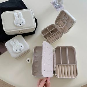 Miffy Kawaii Jewelry Storage Box Earrings Rings Necklaces Jewelry Box Large Capacity Portable Storage Cute Gift Toy