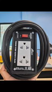 บล็อกยาง 2x6 มีสวิทช์ ต่อสายvct 3x1 5เมตร งานไทย มีมอก.