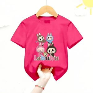 Atasan Kaos Anak Motif LABUBU & Berkualitas Tinggi