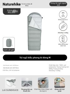 NatureHike | Túi Ngủ Hình Phong Bì Có Mũ Cho Dã Ngoại Hè Có Thể Ghép