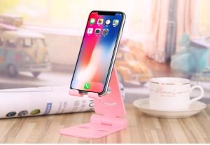 Universal phone& tablet stand folding phone support stand (Pink)