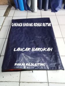 karung terpal pakai resleting tersedia banyak ukuran jumbo dan bisa kostum sesuai kebutuhan bahan Korea merek oriental berkualitas